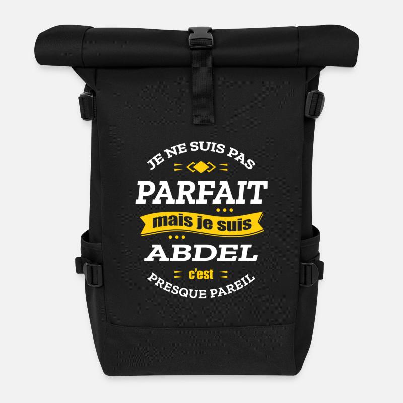 ABDEL PARFAIT - PRENOM ABDEL - Sac à dos roll top - noir