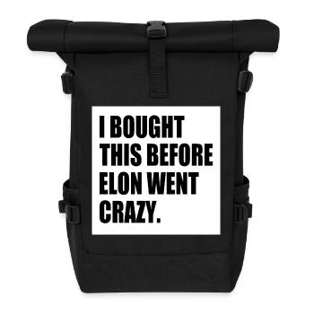 i bought this before elon went crazy - Rolltop Rucksack - Schwarz - Vorne