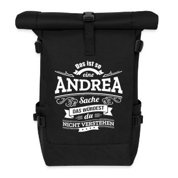 ANDREA, DER KATALYSATOR FÜR DEINEN ERFOLG - Rolltop Rucksack - Schwarz - Vorne
