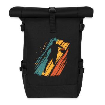 Basketball Basketball Player Vintage - Roll Top Backpack - black - Front