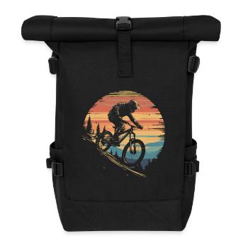 Downhill Mountain Biking Downhill Rider - Roll Top Backpack - black - Front