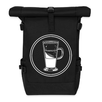 Kaffee Icon - Rolltop Rucksack - Schwarz - Vorne