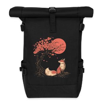 Fox Sakura Tree Church Blossom Japan - Roll Top Backpack - black - Front