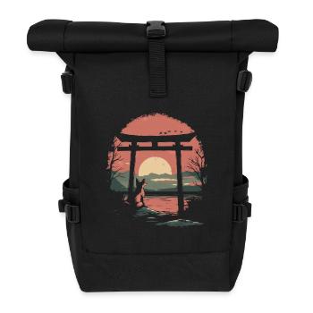 Fox Torii Gate Japan - Roll Top Backpack - black - Front