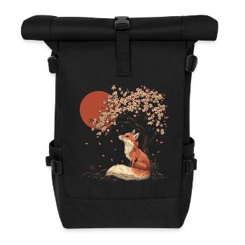 Fox Sakura Tree Church Blossom Japan - Roll Top Backpack - black - Front