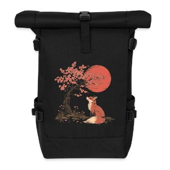 Fox Sakura Tree Church Blossom Japan - Roll Top Backpack - black - Front