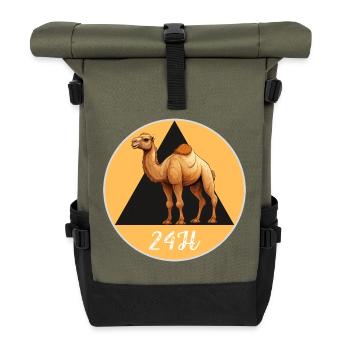 Camel 24h - Roll Top Backpack - olive/black - Front
