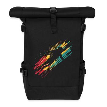 Scuba Diving Diving Diver Vintage - Roll Top Backpack - black - Front