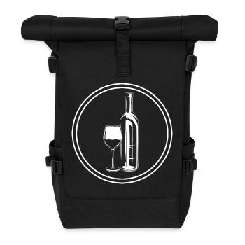 Icône du vin - Sac à dos roll top - noir - Devant