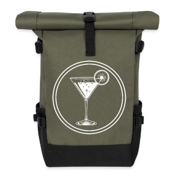 Tequila Alcool - Sac à dos roll top - olive/noir - Devant