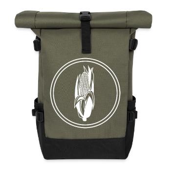 Corn symbol - Roll Top Backpack - olive/black - Front