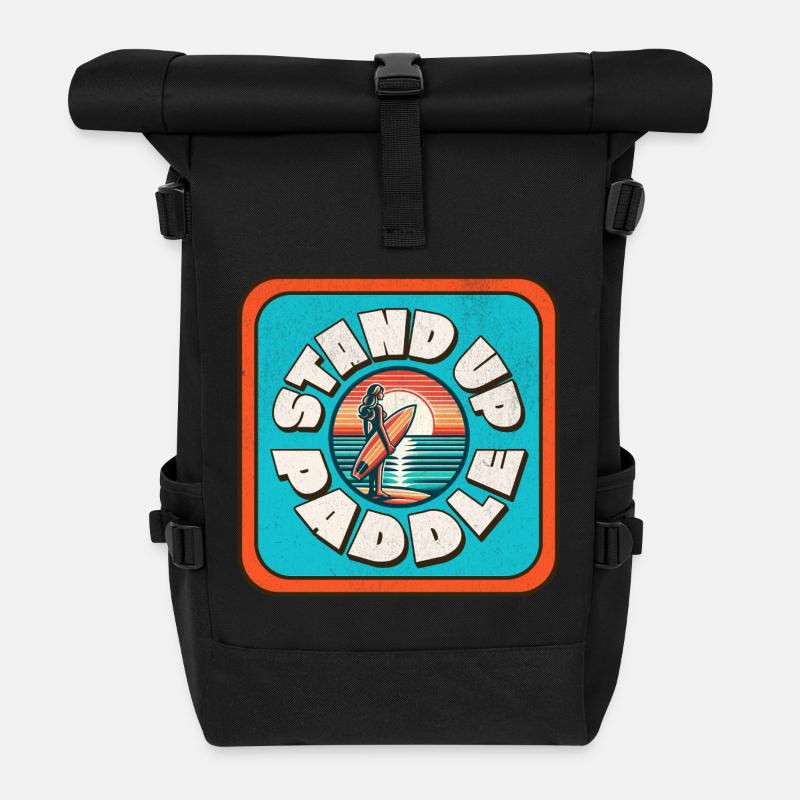 SUP Stand up Paddle - Sac à dos roll top - noir