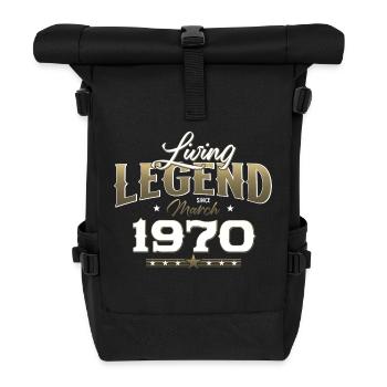 55ème anniversaire Cadeau Homme Légende Mars 1970 - Sac à dos roll top - noir - Devant
