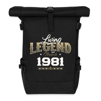 44ème anniversaire cadeau mari Original mars 1981 - Sac à dos roll top - noir - Devant