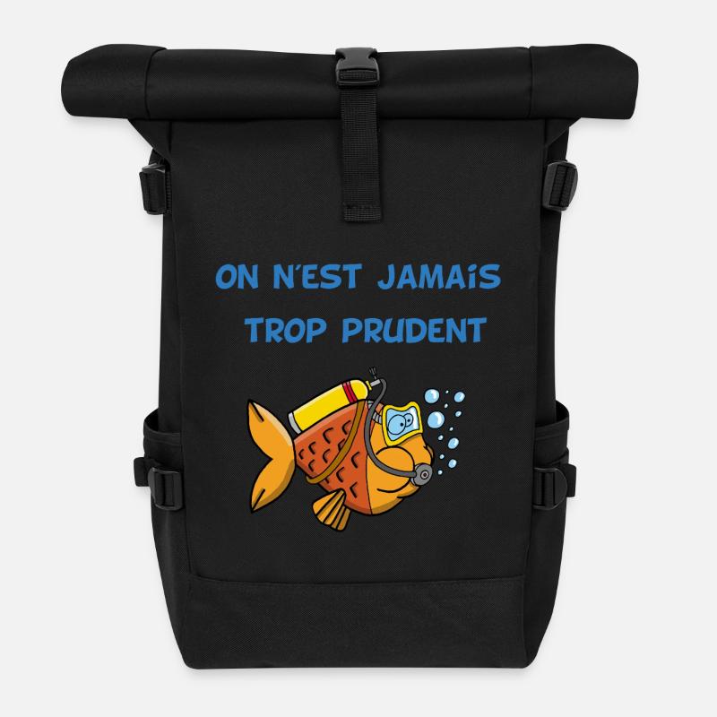 Poisson plongeur - Sac à dos roll top - noir