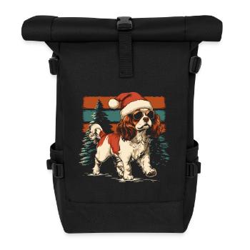 Cool Cavalier King Charles Épagneul Noël - Sac à dos roll top - noir - Devant