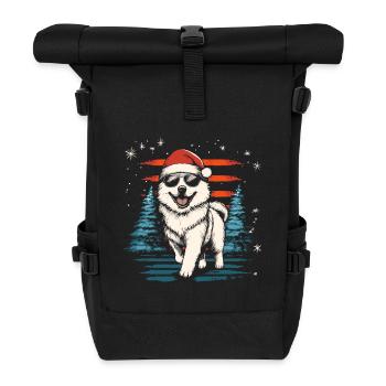Cool Samoyède de Noël - Sac à dos roll top - noir - Devant