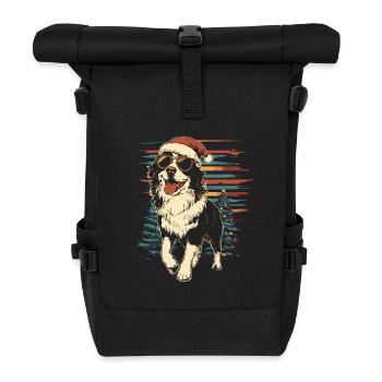Berger australien frais Noël - Sac à dos roll top - noir - Devant