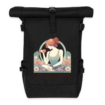 Fitness Femmes fortes Levage Poids Gym Cadeau - Sac à dos roll top - noir - Devant