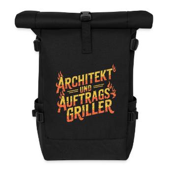 Architekt und Auftragsgriller - Rolltop Rucksack - Schwarz - Vorne