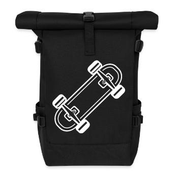 Skateboard Comic Style - Roll Top Backpack - black - Front