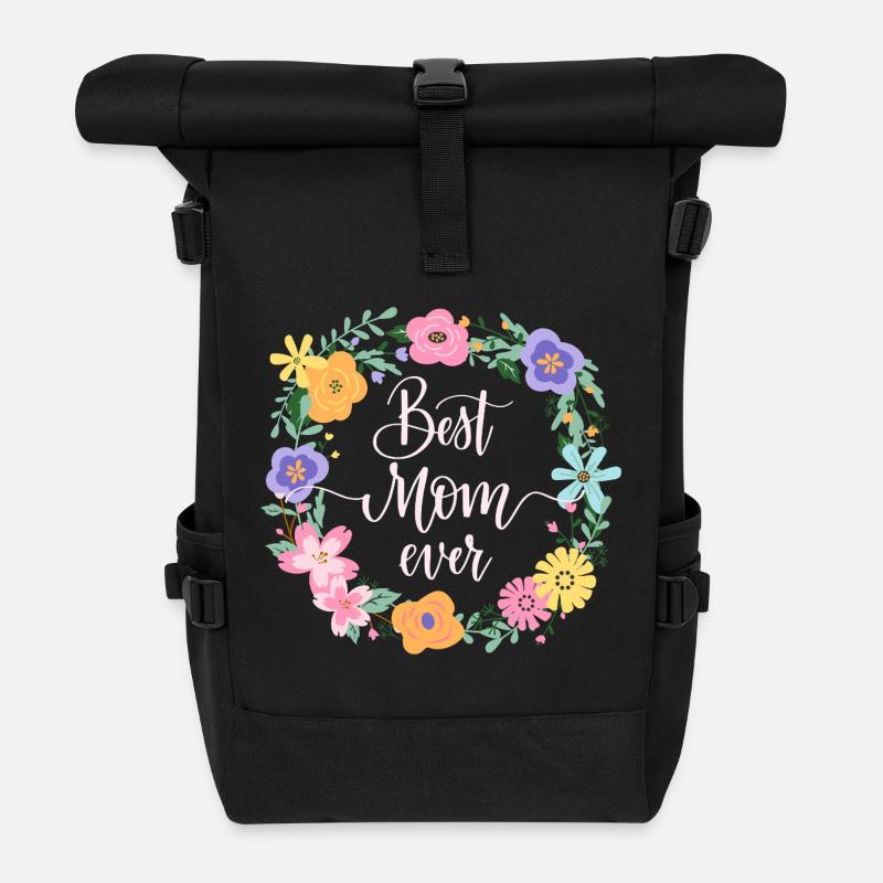 Meilleure maman de tous les temps - Sac à dos roll top - noir
