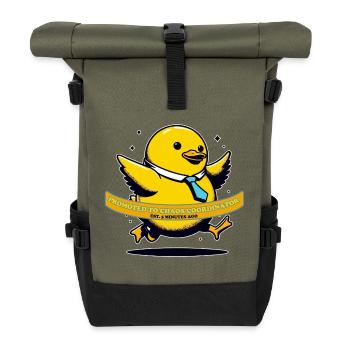 BEFÖRDERUNG ZUM CHAOS-KOORDINATOR - Rolltop Rucksack - Olive/Schwarz - Vorne