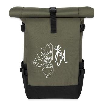 Lotus Yoga - Roll Top Backpack - olive/black - Front