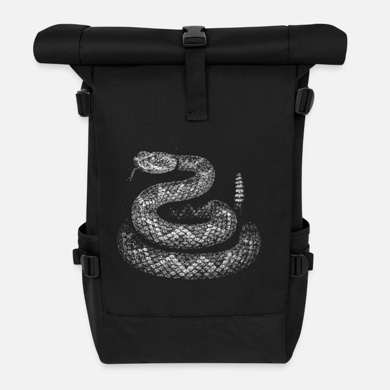 Schlange - Rolltop Rucksack - Schwarz