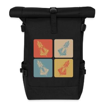 Space Space Design - Roll Top Backpack - black - Front
