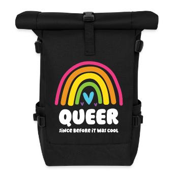 LGBT Pride Month - Queer. Schon vorher war es cool - Rolltop Rucksack - Schwarz - Vorne