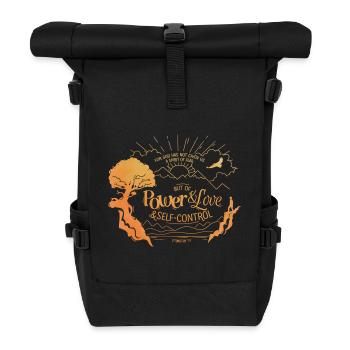 God has not given us a spirit of fear - Roll Top Backpack - black - Front