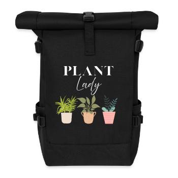 Design coloré amusant pour les amoureux des plantes - Sac à dos roll top - noir - Devant