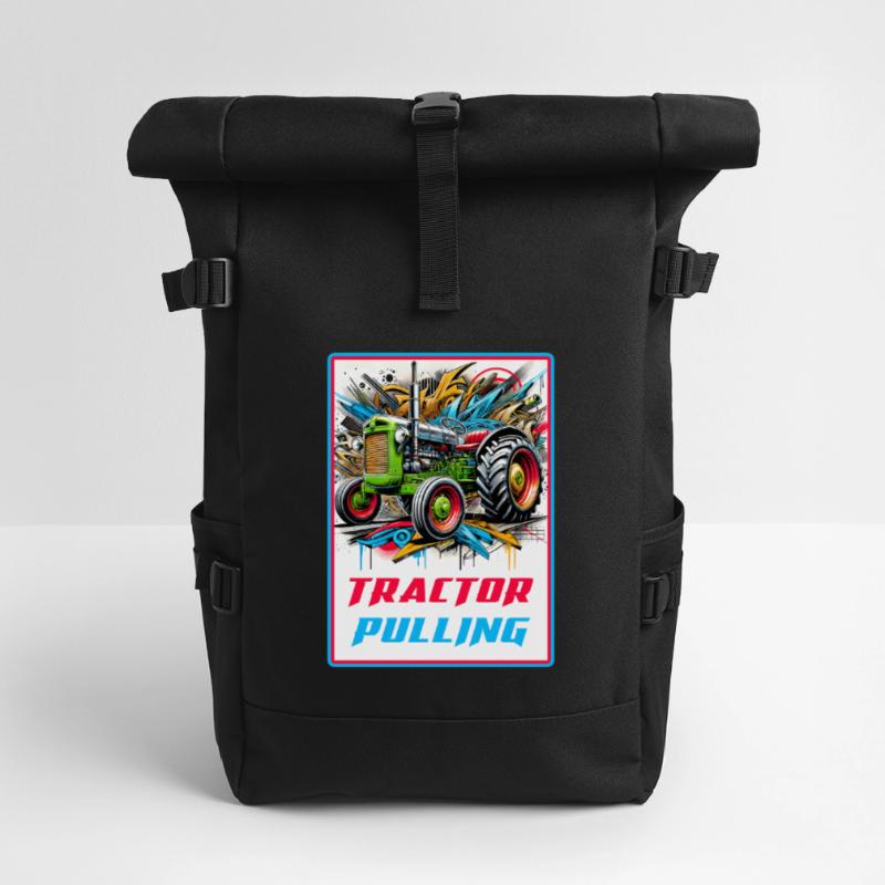 Tractor Pulling Power Roll Top Backpack