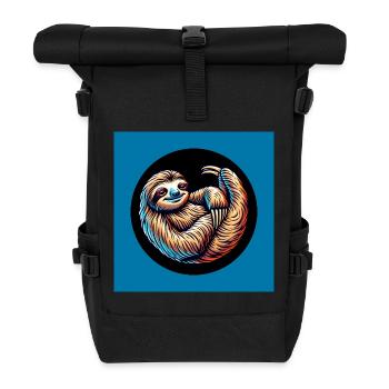 Cool bleiben immer mit der Ruhe - Rolltop Rucksack - Schwarz - Vorne