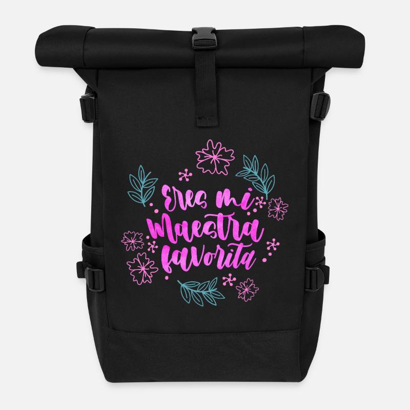 Du bist meine Lieblingslehrerin, Designlehrer. - Rolltop Rucksack - Schwarz