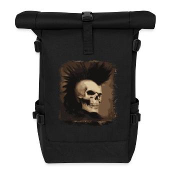 Horror Punk Zombie Mohawk - Roll Top Backpack - black - Front