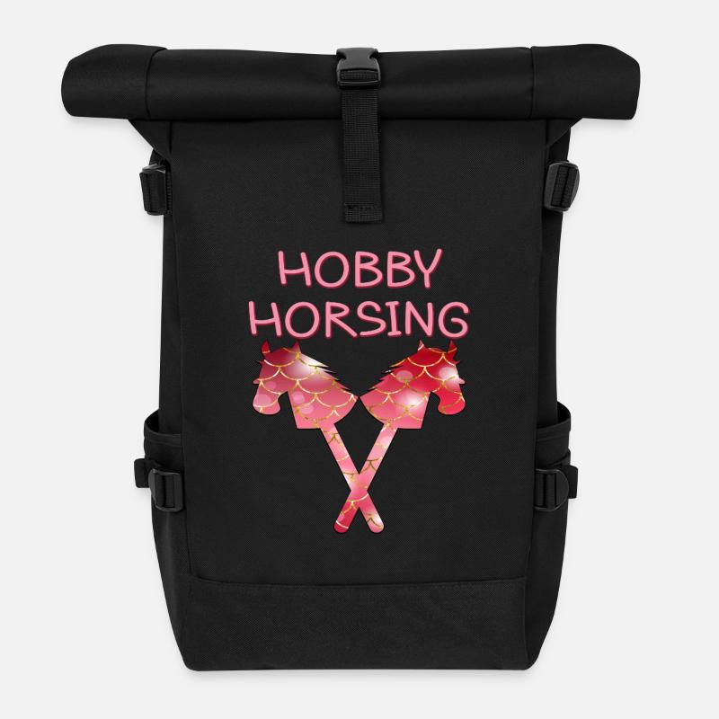 HOBBY HORSING PFERDE - Rolltop Rucksack - Schwarz