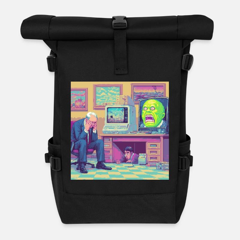 Level 99: Real Life ist mein Endgegner - Rolltop Rucksack - Schwarz