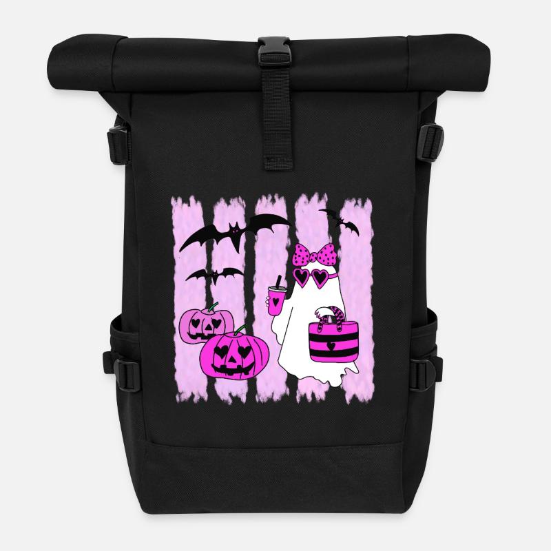 Fashion Ghost - Rolltop Rucksack - Schwarz