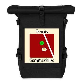 SOMMER TENNIS SPIEGELEIER - Rolltop Rucksack - Schwarz - Vorne