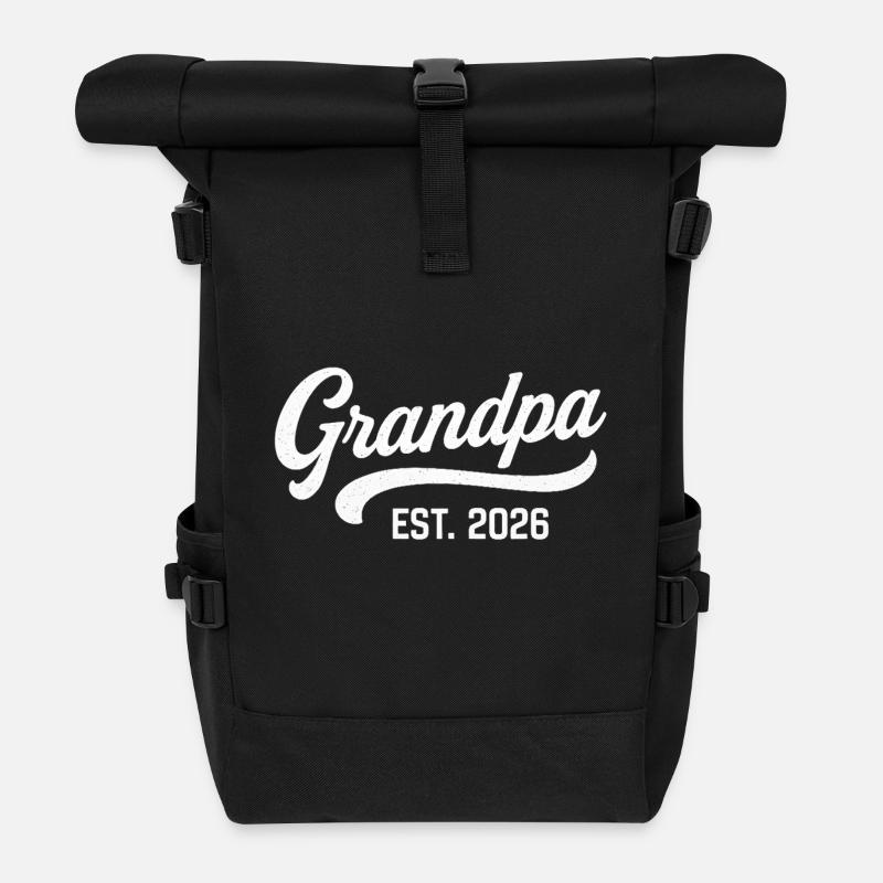 Grandpa EST. 2026 - Rolltop Rucksack - Schwarz