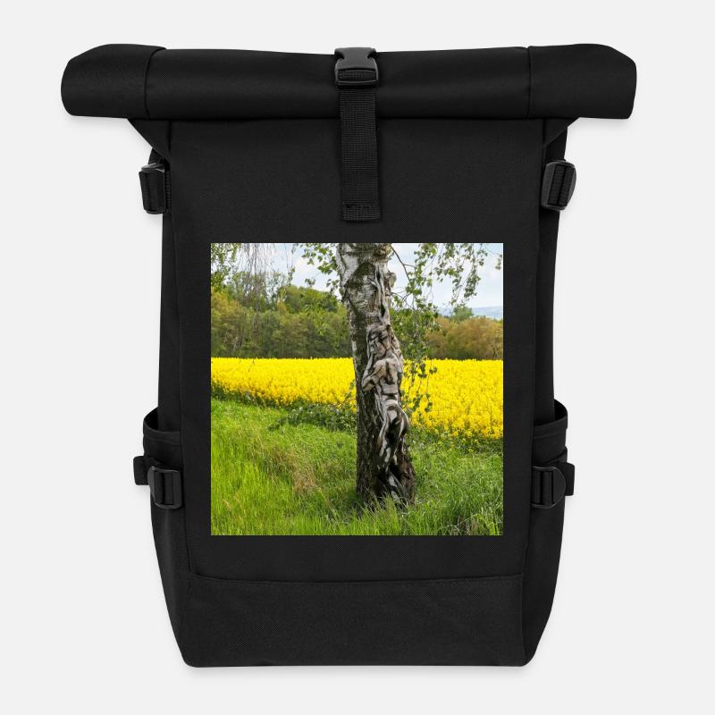 NatureArt RAPSBIRKEN - Rolltop Rucksack - Schwarz