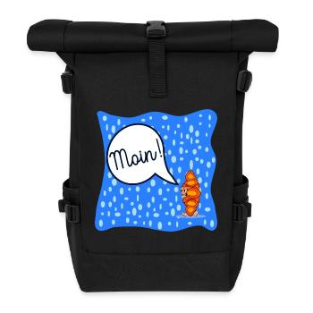 FRANZBRÖTCHEN KOSTÜM HAMBURG MOIN - Rolltop Rucksack - Schwarz - Vorne