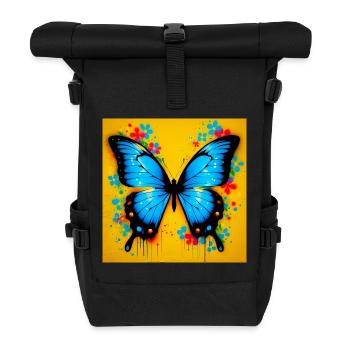 butterfly - Roll Top Backpack - black - Front