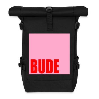 ZUHAUSE WOHNUNG BUDE - Rolltop Rucksack - Schwarz - Vorne