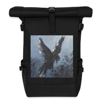 Oiseau noir majestueux Rvaen Sagesse en vol - Sac à dos roll top - noir - Devant