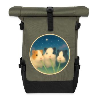 Friends for life - Roll Top Backpack - olive/black - Front