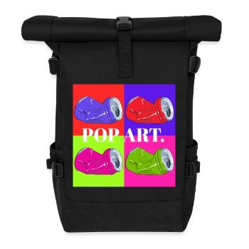 Pop Art Cola Dosen Design - Roll Top Backpack - black - Front