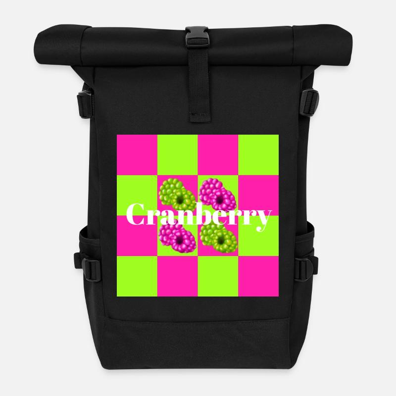 Beere & Farbenspiel Funkelndes Muster - Rolltop Rucksack - Schwarz
